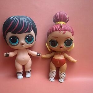Two LOL Surprise Dolls Mini Sweets Girl Series 2 & Boys Series 3 Dolls Only 3"